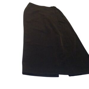 Newport News size 12 black formal wide leg skirt pants front overlay